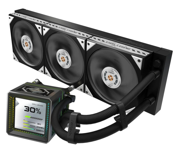 ASRock Steel Legend Dark 360 LCD 3x120mm - 1502278 - zdjęcie